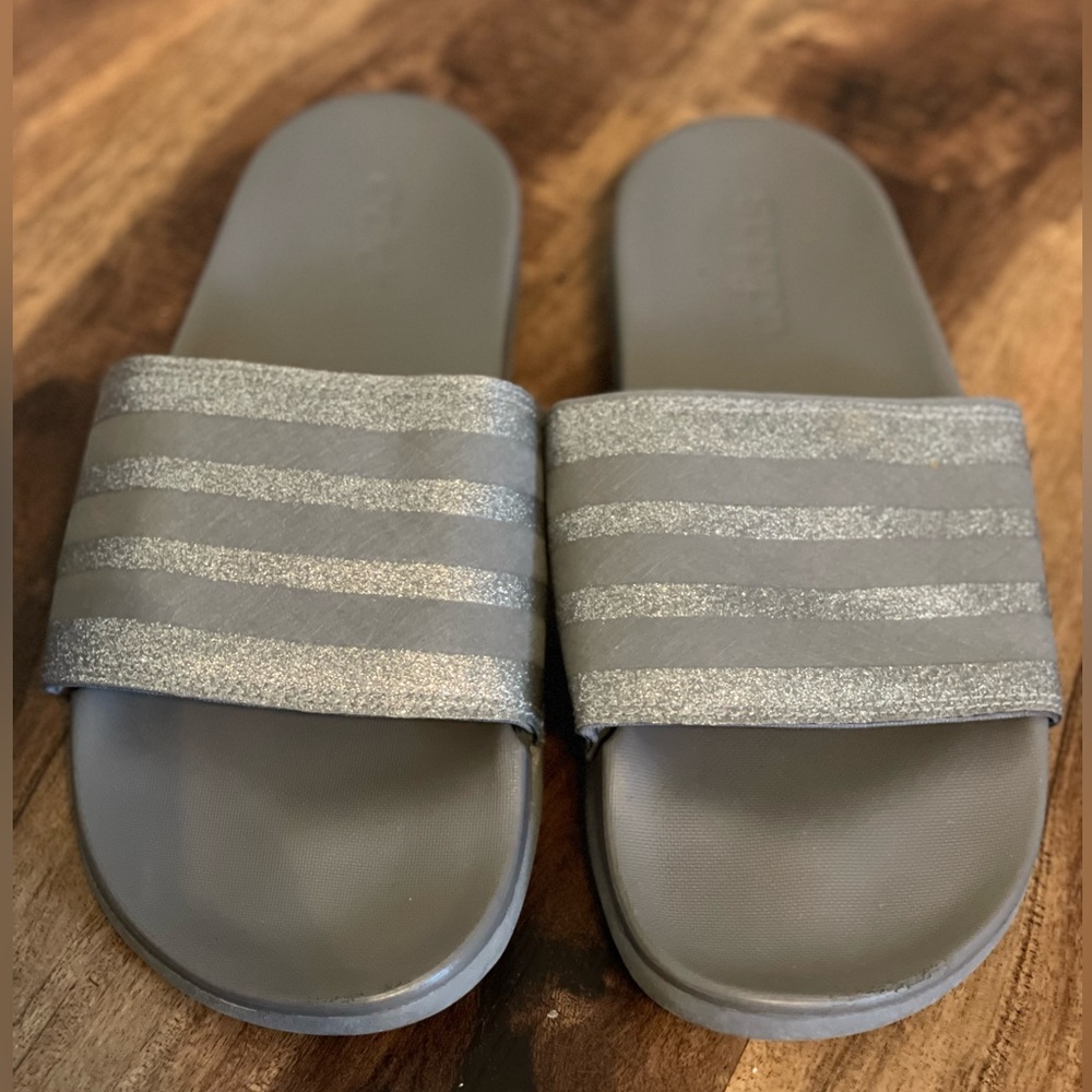 Glitter Adidas Slides